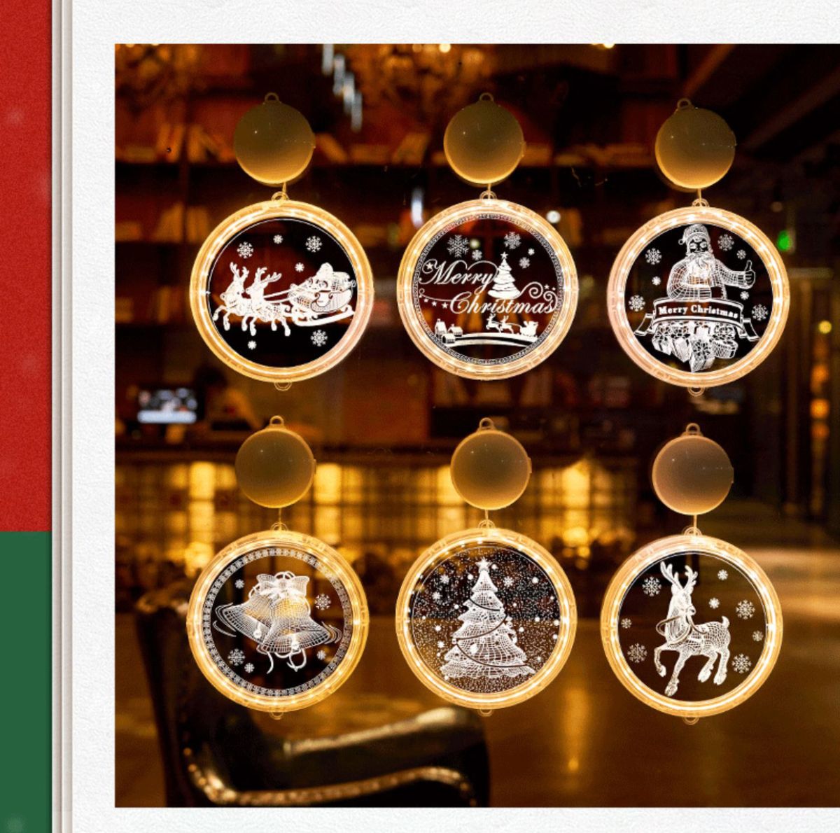 LEDライト イルミネーション 吸盤式 インテリア おしゃれ 3D 吊